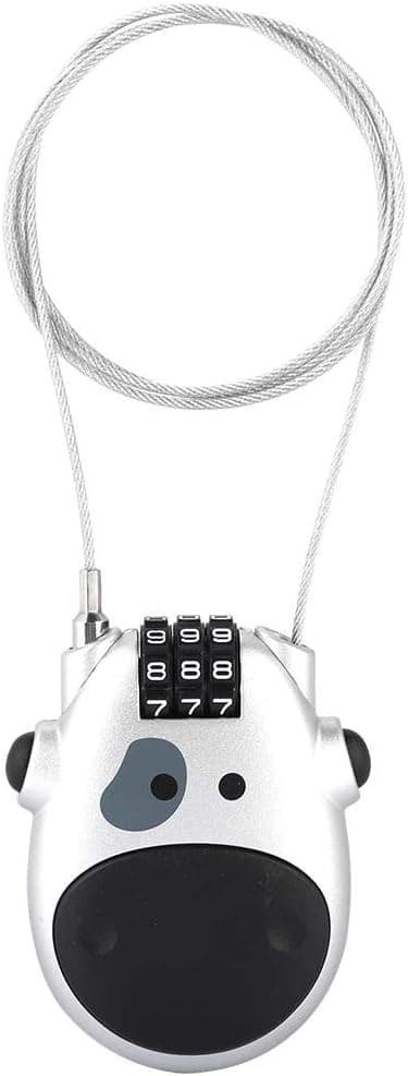 Kombinationslås med 3-siffrig numerisk kod Kabelhänglås, 80cm