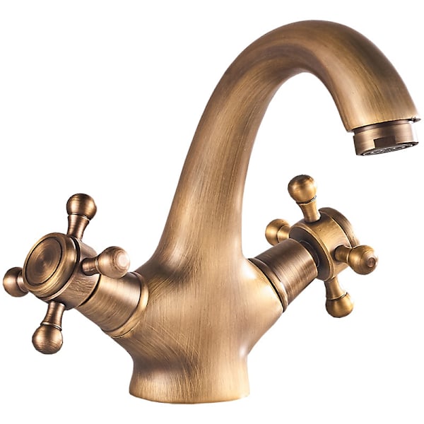 Bronse servantkran for bad, Antik servantkran, Badkran, Håndvask, Varmt
