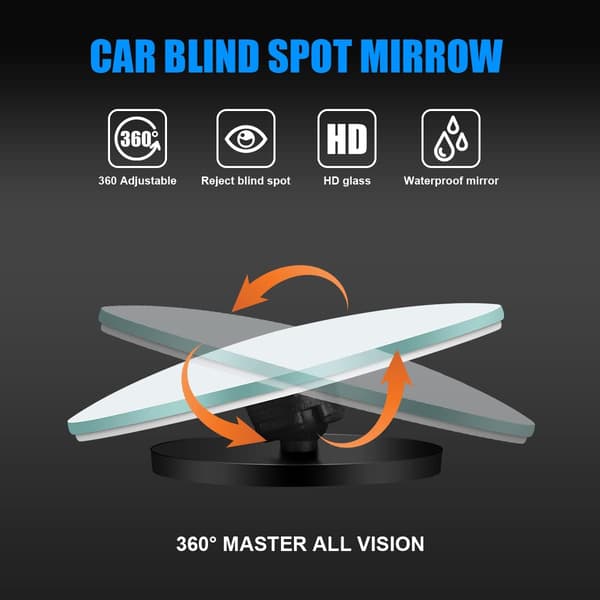 Blind Spot Mirror, 2 Pack Car Blind Spot Mirror HD Wide Angle Ro