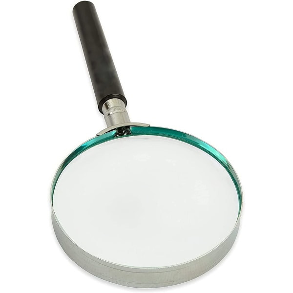 Real Glass Magnifying Glass Hand Lens - Reading Magnifier for Bo