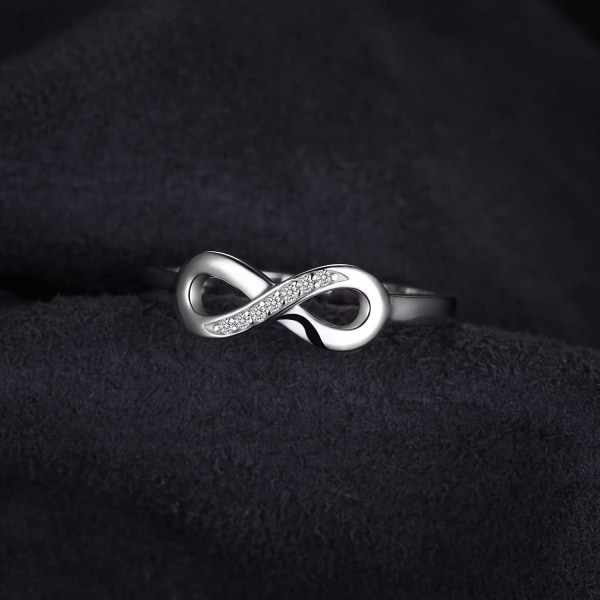 Palace Infinity Forever Love Knot Promise Ring til hende, 925 Ster