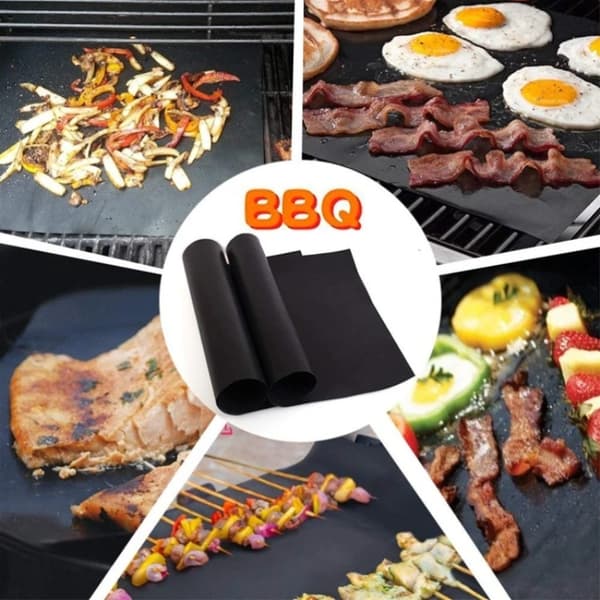 5-delt BBQ grillmåtte BBQ udendørs bage non stick måtte genanvendelig