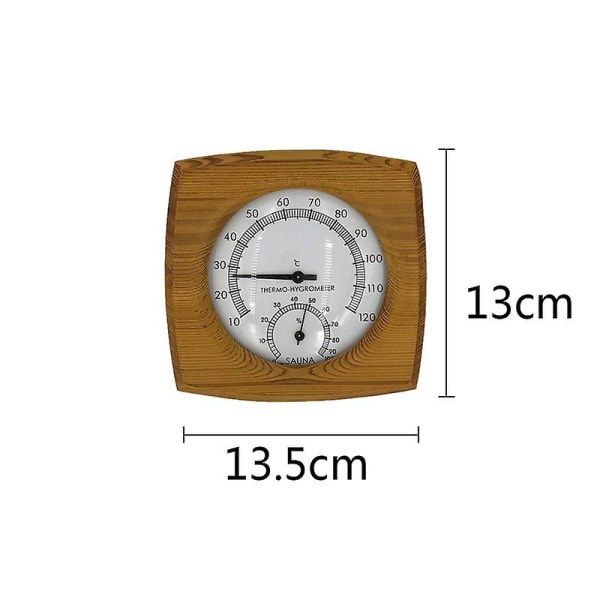 Massivt trä temperatur- och luftfuktighetsmätare Basturumstillbehör