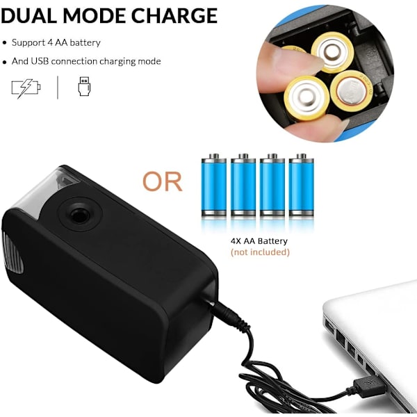 Elektrisk blyantspidser batteridrevet USB automatisk blyant