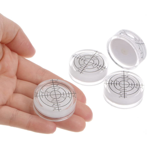 Køb 4-pak 32x7mm runde vaterpas, mini runde bullseye-niveau markører til nivellering af kamera, stativ, teleskop, værksted, pladespiller, hvid