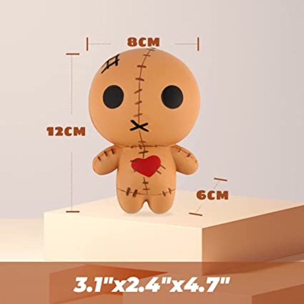 Novelty dekompresjonsleketøy (brun 12×8 cm), Slow Rebound Ghost Doll
