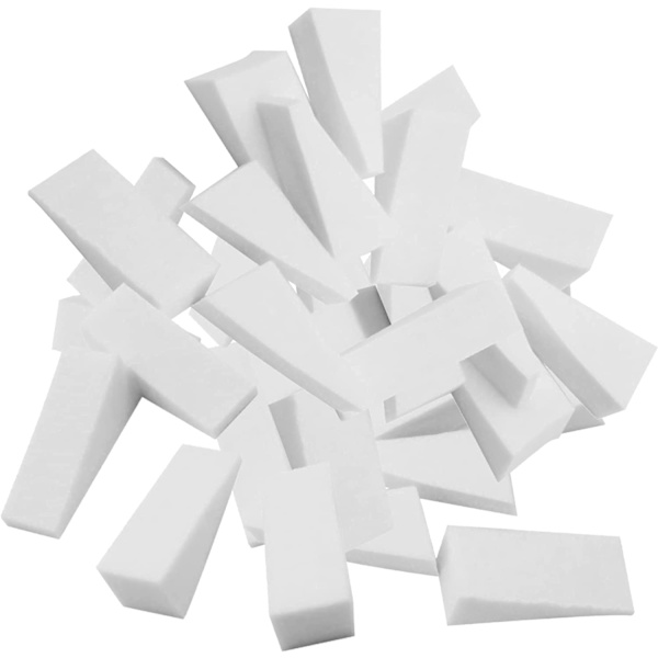 Vit - 30-pack sminksponsar, triangulära sminksponsar, Trian