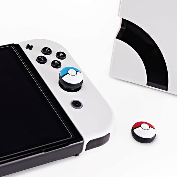 Tommelfingergreb-sæt Joystick-hætter – Rød+Blå, 2 par Kompatibel med
