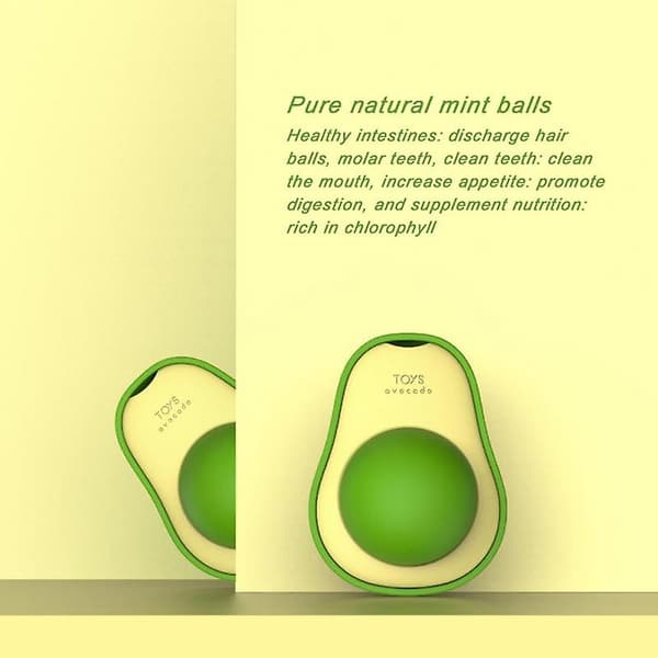 Avocado Mint Ball Kattelegetøj Killinger Leg slikke Snack X2pcs