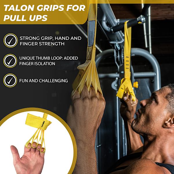 2 stk. Pull Up Grip Strength Stropper - Nylon Finger og Tommel Løkker