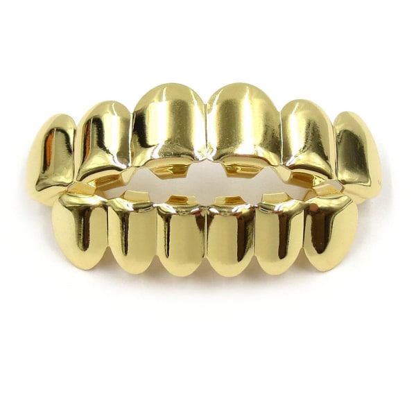 Hip Hop Style Teeth Grillz set - ylä- ja alaosa - universal