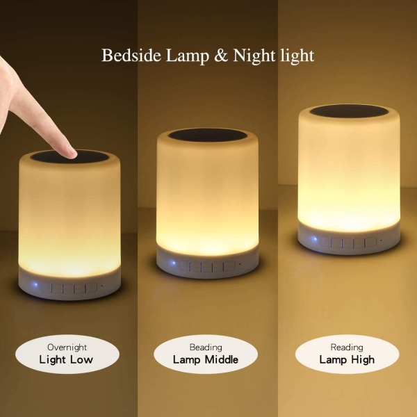 Nattlampa Bluetooth-högtalare, bärbar trådlös Bluetooth S
