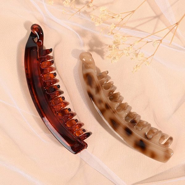 Bananklips hår 6 stk store hårtilbehør til tykt hår Fr