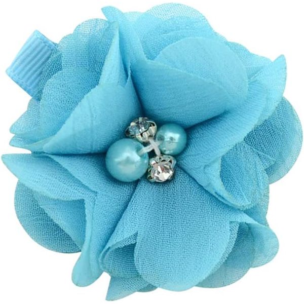 24 stk Baby Girls hårklips Chiffon Blomster Hårspenner for