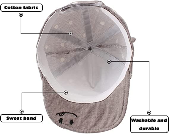 Bomulls babylue (grå, rundt hodeomkrets 46 - 48cm) 12 til