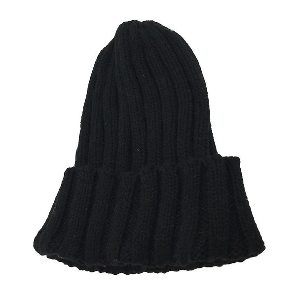 1kpl Musta talvisyksyn naisten hattu Lämpimälippu, casual hattu