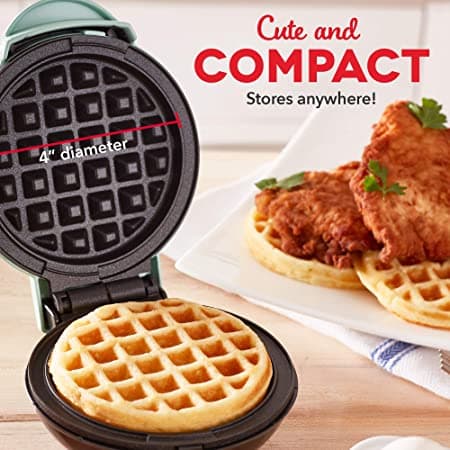 Mini Maker for individuelle vafler, hash browns, Keto Chaffles wi