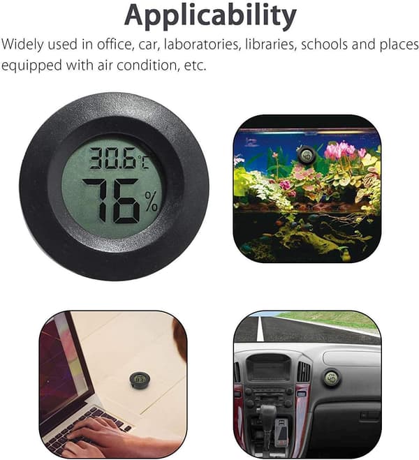 5-pack Digital LCD Hygrometer Termometer för Utomhus Fuktighet