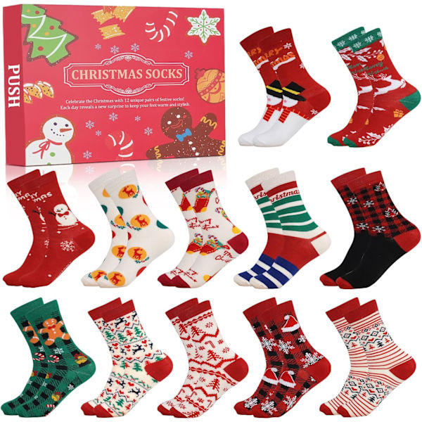 12 Dagers Jule-Sokker Adventskalender for Kvinner