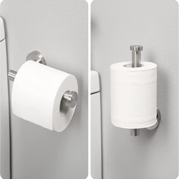 Seinälle asennettava WC-paperiteline WC-paperiteline 304 ruostumattomasta teräksestä kiillotettu viimeistely, hopea väri