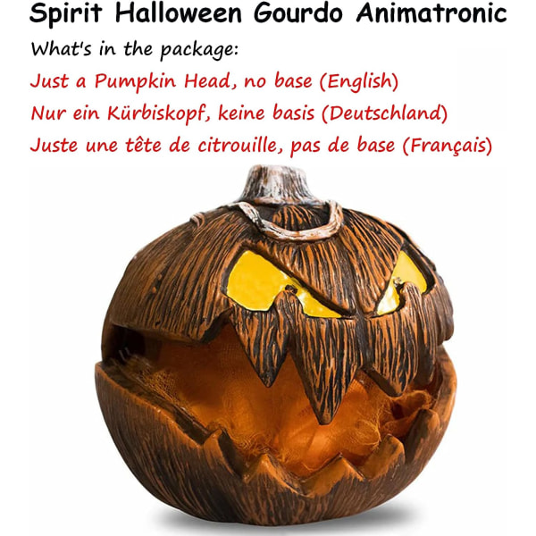 (1 stk)2023 Ny til Spirit Halloween Animatronic, Halloween Pum