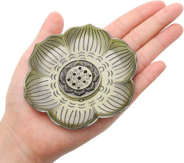 Buddha Røgelseholder Røgelseholder Messing Lotus Sticks Vintage I