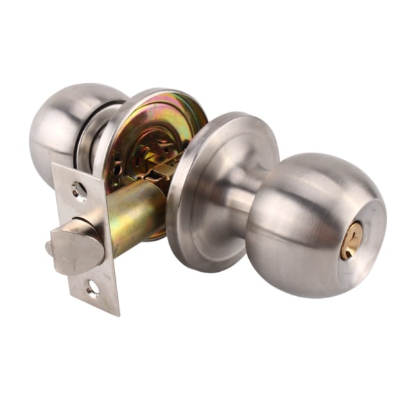 Satin Chrome Privacy Knob Set, Tulip Design Door Lock for Interio