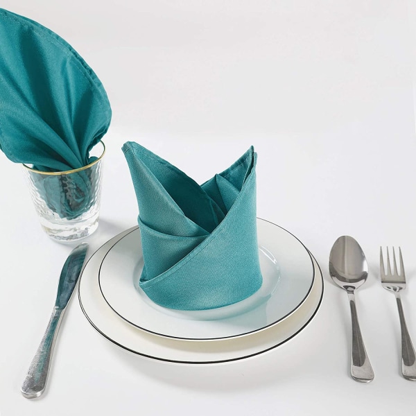 Tygservetter 15,7*15,7 tum Tvättbara Polyester Middagsservetter