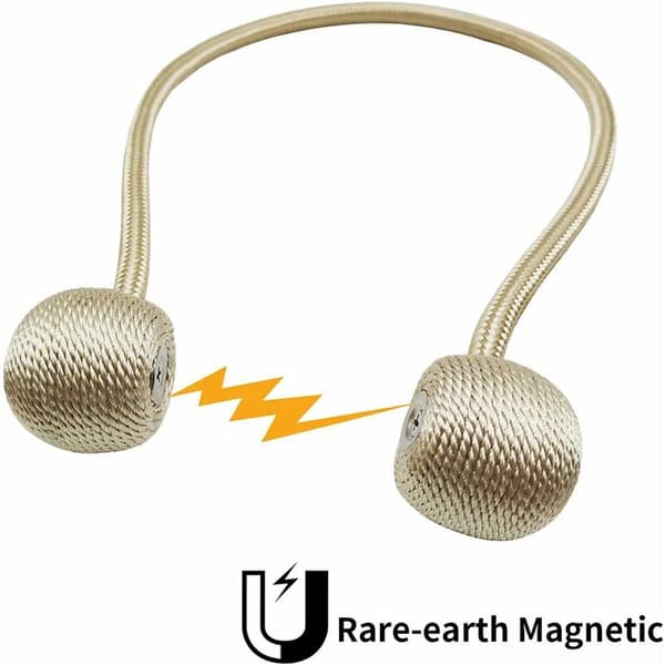 2-pack magnetiska gardinuppsättningar för gardiner Drapes Vardagsrum