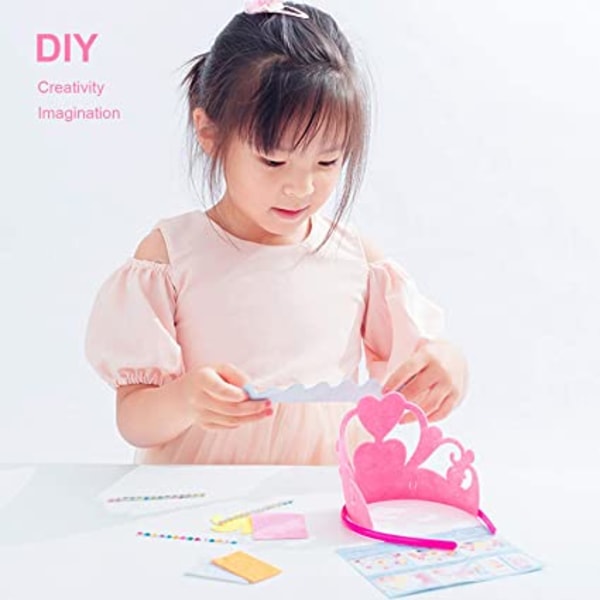 Kids Craft DIY Crown 4stk, Princess Tiara Diadem Craft Supplies