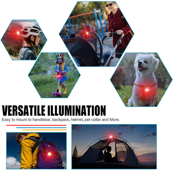 2 kpl LED-polkupyörän valot, polkupyörän etu- ja takavalot, USB