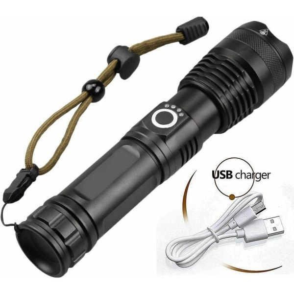 Torch Power Display Langtrekkende P70 Teleskopisk Zoom Night Rider Li