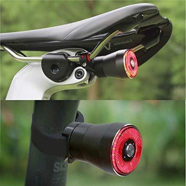 Intelligent cykel baglygte, USB genopladelig induktionsbremsning