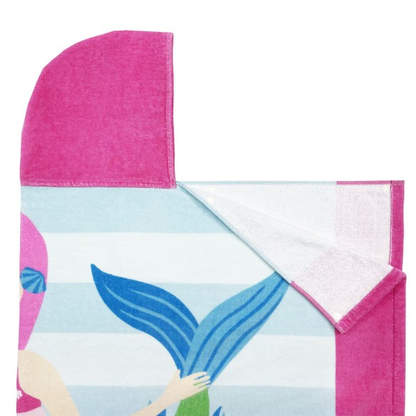 Strandhåndkle med hette for barn (76*127 cm blå stripete hval) - Gutt 4329  | Fyndiq