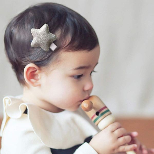18 PCS (grå) Baby Hair Clips Set for Little Girls，Hair Rops Bar