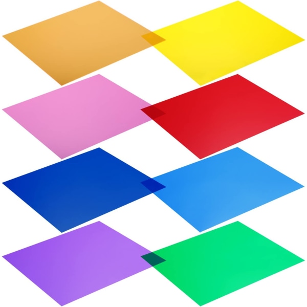 Färgkorrigering Clear Gel Filter Set för Studio Strobe Light -