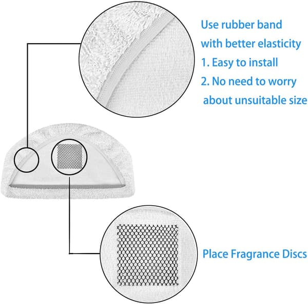 6pk Steam Mop Pads for Bissell Replacement/Washable/Reusable Com
