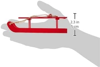 Jultomtens accessoarer, röd släde, tomteleksaker, dockhusaccessoarer