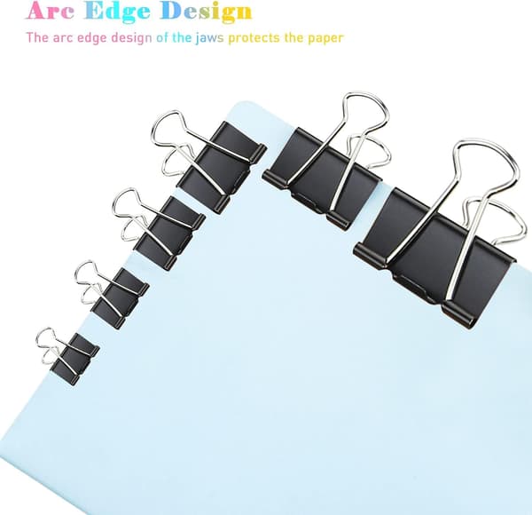 Medium Binder Clips 1 tum Svart 72 st, Binder Clips 25 mm 1