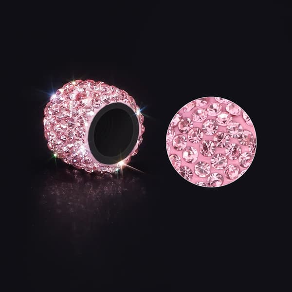 Venttiilin pölykapselit, 4 kpl Crystal Rhinestone Universal Tire Valve