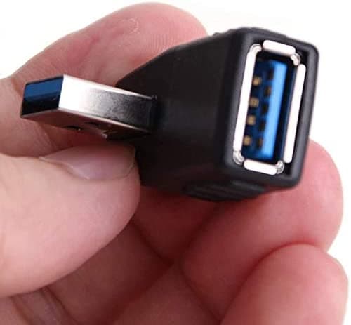 USB 3.0 -sovitin 90 asteen kulmassa uros-naarasliitinliitin
