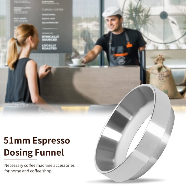 Doseringstratt för espressomaskiner, 51 mm doseringstratt kaffebryggare