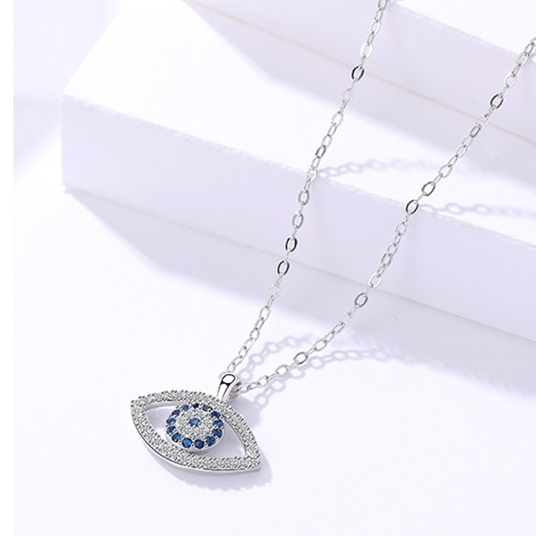 Djävulens öga halsband dam s925 sterlingsilver smycken Eur A