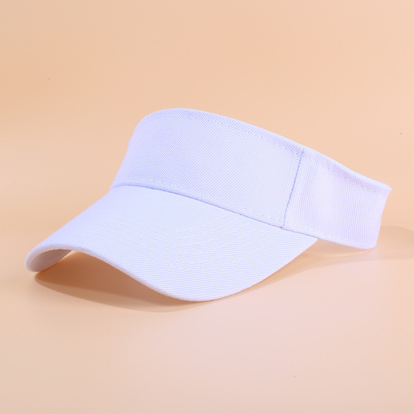 Hvit justerbar solskjerm caps unisex golf visir tennis solbeskyttelse