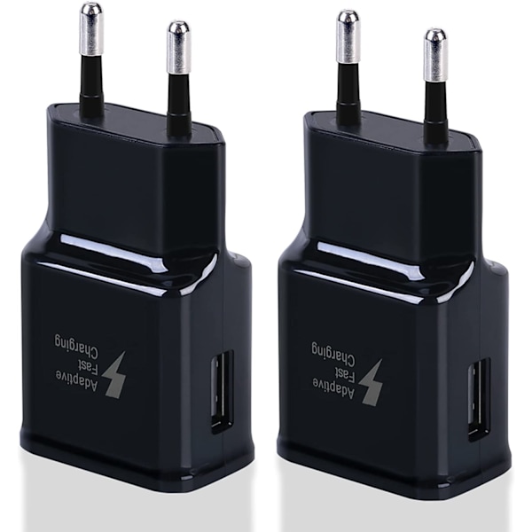 2-pakning USB-hurtigladeradapter for Samsung S22 S21 S20 S10 S10e