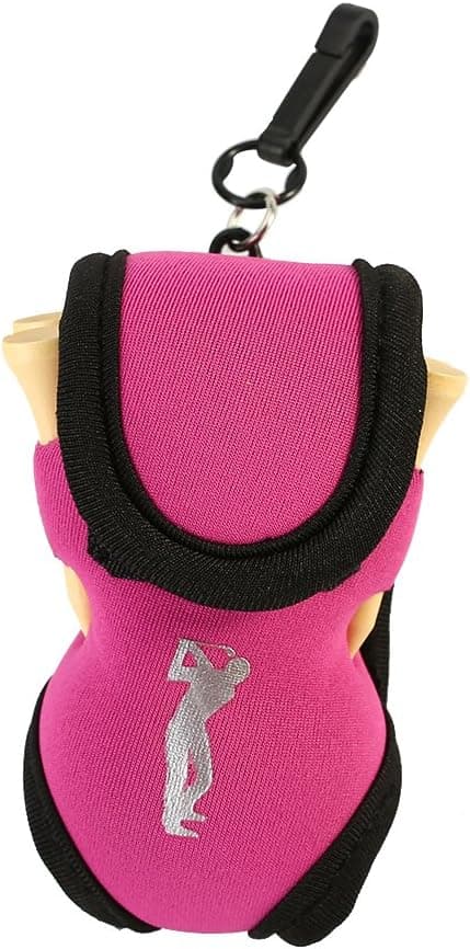 Rosa - Golfballdeksel, Golf Tee Bag, Drikkepose for Golfballer