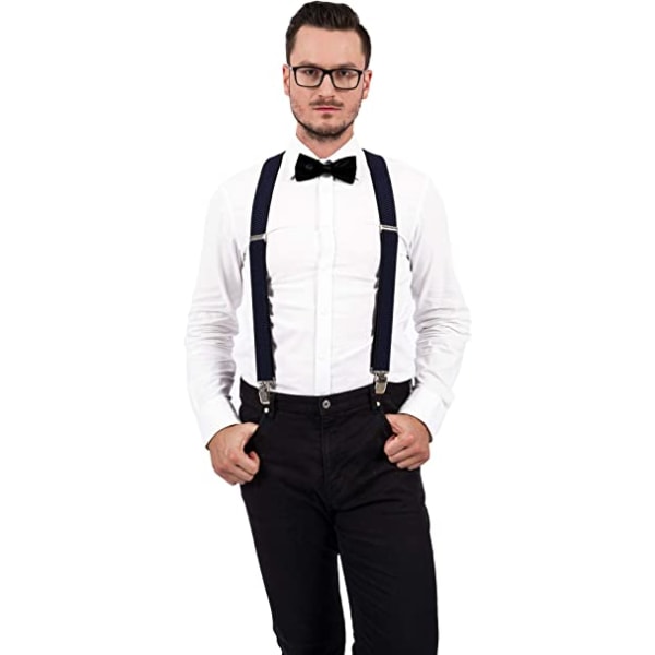Herr Suspender One Size Fits All X Style Starka Klämmor Olika