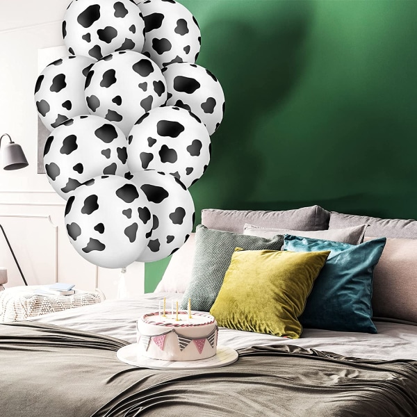 100 stk. 10 tommer ko-balloner ko-print balloner ko-fest