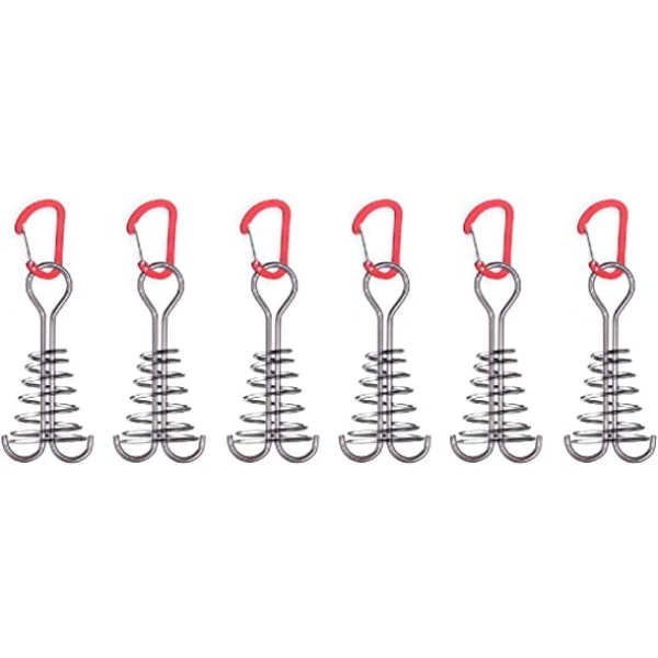 6-piece octopus wind rope fixing buckle (red), deck anchor nail,