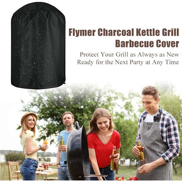 Universellt Grillöverdrag, Grillskydd, 70x70 cm, Runt Grillöverdrag, Utomhus Grillöverdrag, Rund Grill
